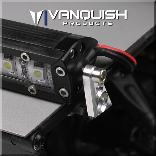 Vaterra Twin Hammer Front Bumper LED Mount Clear Anodized - Image 3